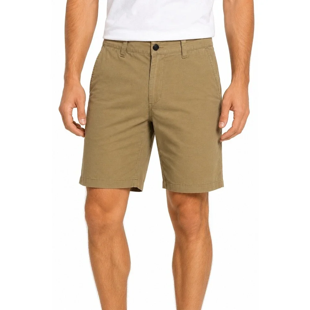Banana Republic Shorts Men 40 Beige Performance Chino Stretch Elastic Waist